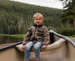 Burlebo: Youth Sherpa- Full Zip Jacket- Rocky Mountain Camo
