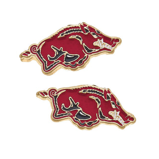Arkansas Razorbacks Enamel Logo Stud Earrings