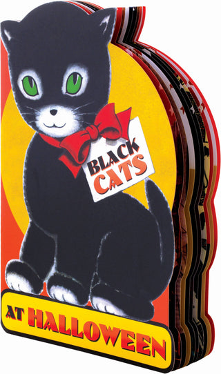 Black Cats At Halloween- Vintage Children's Picture Book