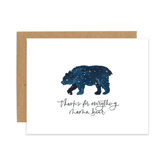 Mama Bear Thank You Greeting Card