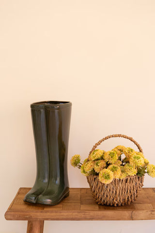 Green Boot Vase (PICK-UP ONLY)