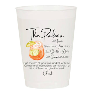 The Paloma Recipe Tequila Summer Frosted Cups: Pack of 6