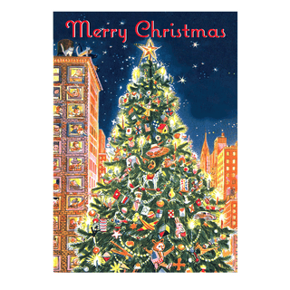 City Christmas Tree - Christmas Greeting Card