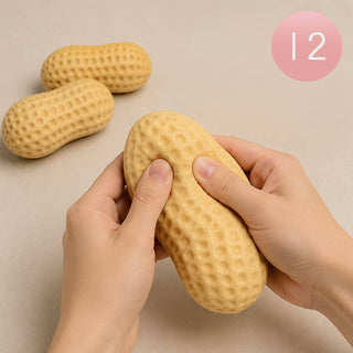 Sensibling Corp. - 12PCS - Peanut Shaped Squishy Stress Relief Toy