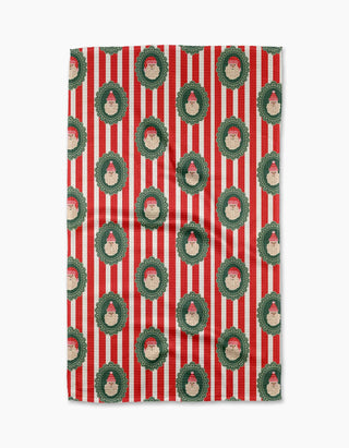 Geometry - Striped Santa Tea Towel