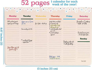 Ban.do - Week-To-Week Mega Desk Notepad - Daisies