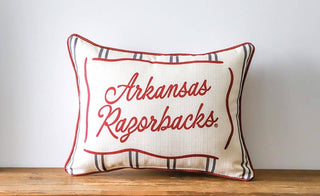 Arkansas Razorbacks Collegiate Stripe Piped Pillow