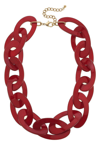 Statement Resin Linked Chain Necklace