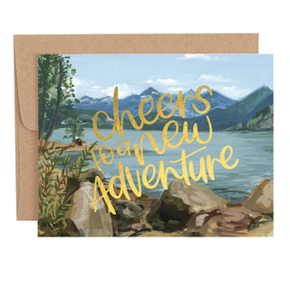 Cheers To A New Adventure- Congratulations Greeting Card