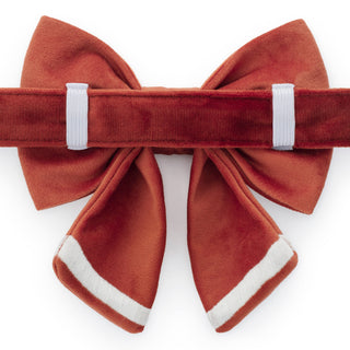Football Embroidered Lady Dog Bow