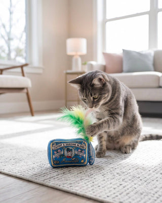 Sardines Catnip Toy with Feathers