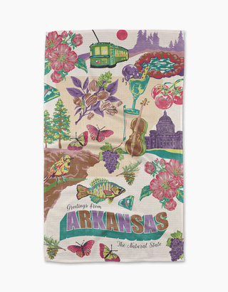 Geometry - Greetings From Arkansas Tea Towel