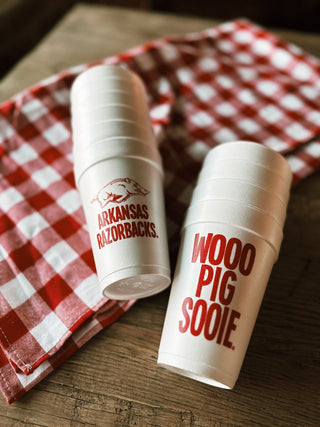 Arkansas Razorbacks/Wooo Pig Sooie Foam Cups