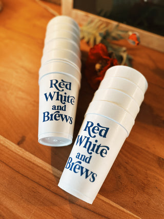 Red White and Brews Foam Cups