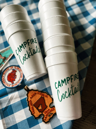 Campfire Cocktails Foam Cups