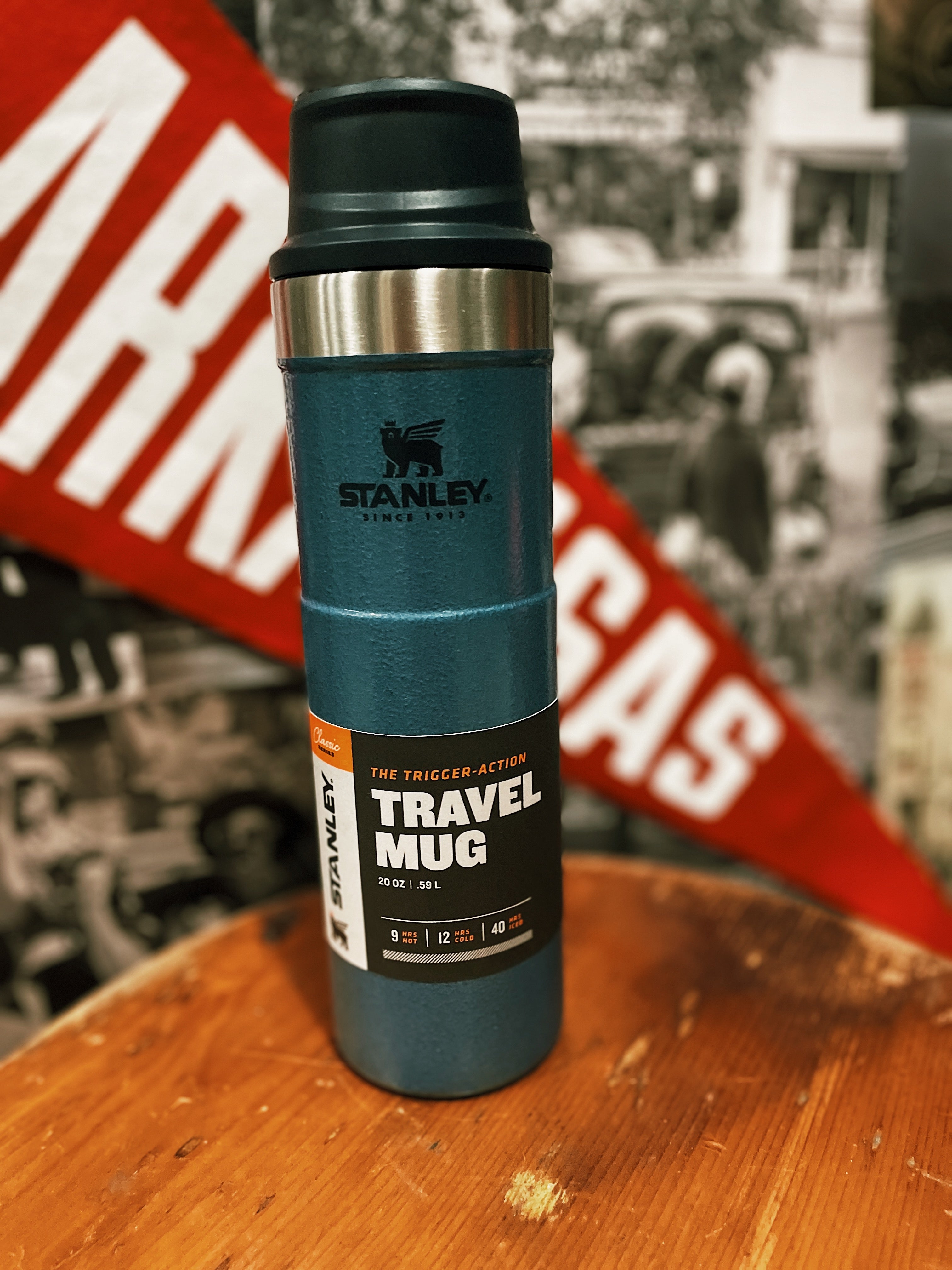 Stanley Classic Trigger - Action Travel Mug 16 oz - Hammertone Lake