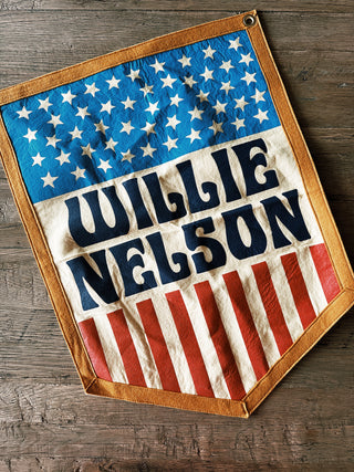 Oxford Pennant: Stars And Stripes Willie Nelson Camp Flag