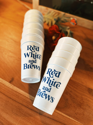 Red White and Brews Foam Cups