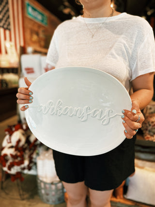 Arkansas Embossed Platter