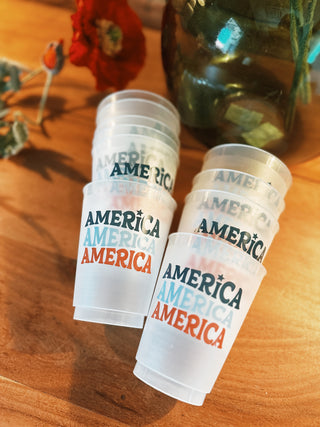 America x 3 Reusable Cups