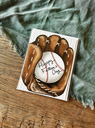 Happy Father's Day Baseball Glove Greeting Card