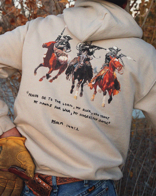 Broken Bow- Psalm 144:1 Mid-Weight Hoodie