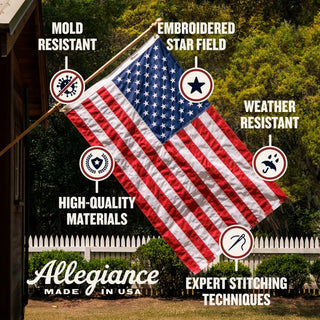 3' X 5' American Flag Set (PICK-UP ONLY)