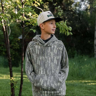 Burlebo: Youth Vintage Washed Hoodie- Midland Camo