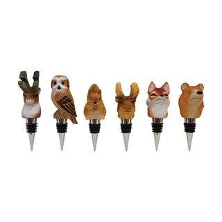 Hand-carved Wood Animal Bottle Stopper