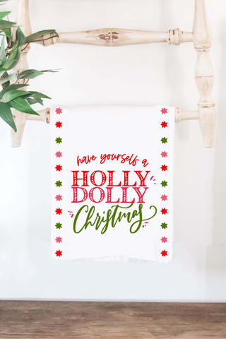 Holly Dolly Christmas Towel