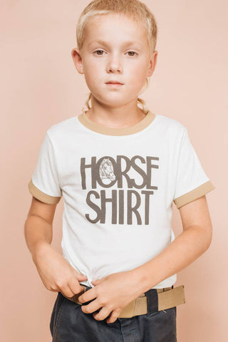 The Bee & The Fox: Horse Shirt Ringer Kid's Tee