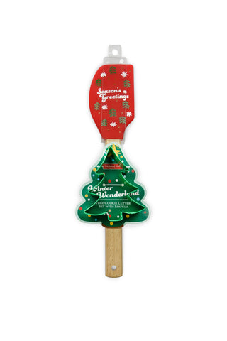 Christmas Tree Spatula & Cookie Cutter Set