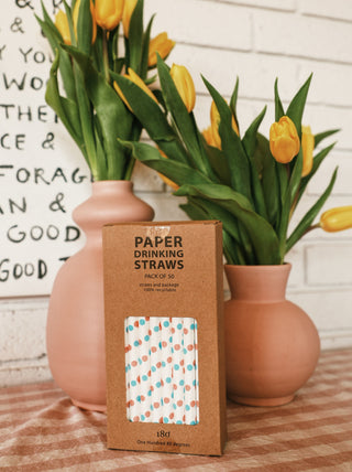 Easter Polka Dot Paper Straws