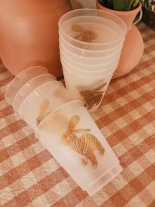 Gold Bunny Reusable Cups