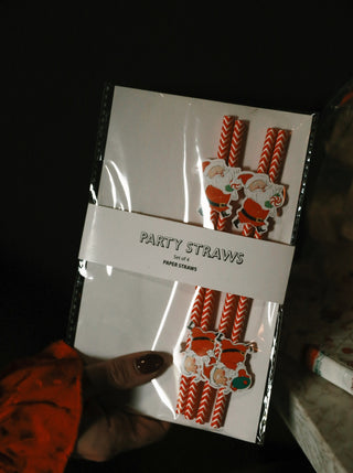 Cocktails w/ Santa Paper Straws