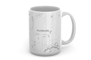 Fayetteville, AR Map Mug