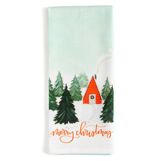 Christmas Cabin Kitchen Towel