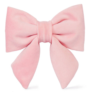 Blush Pink Velvet Lady Dog Bow: Small