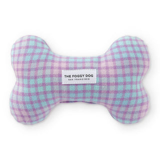 The Foggy Dog - Sorbet Plaid Flannel Easter Dog Squeaky Toy