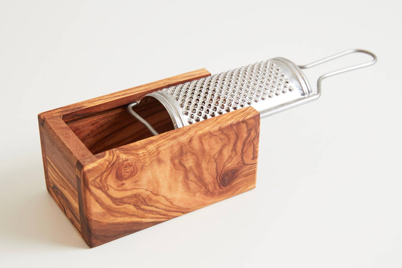 Italian Olivewood Flat Cheese Grater