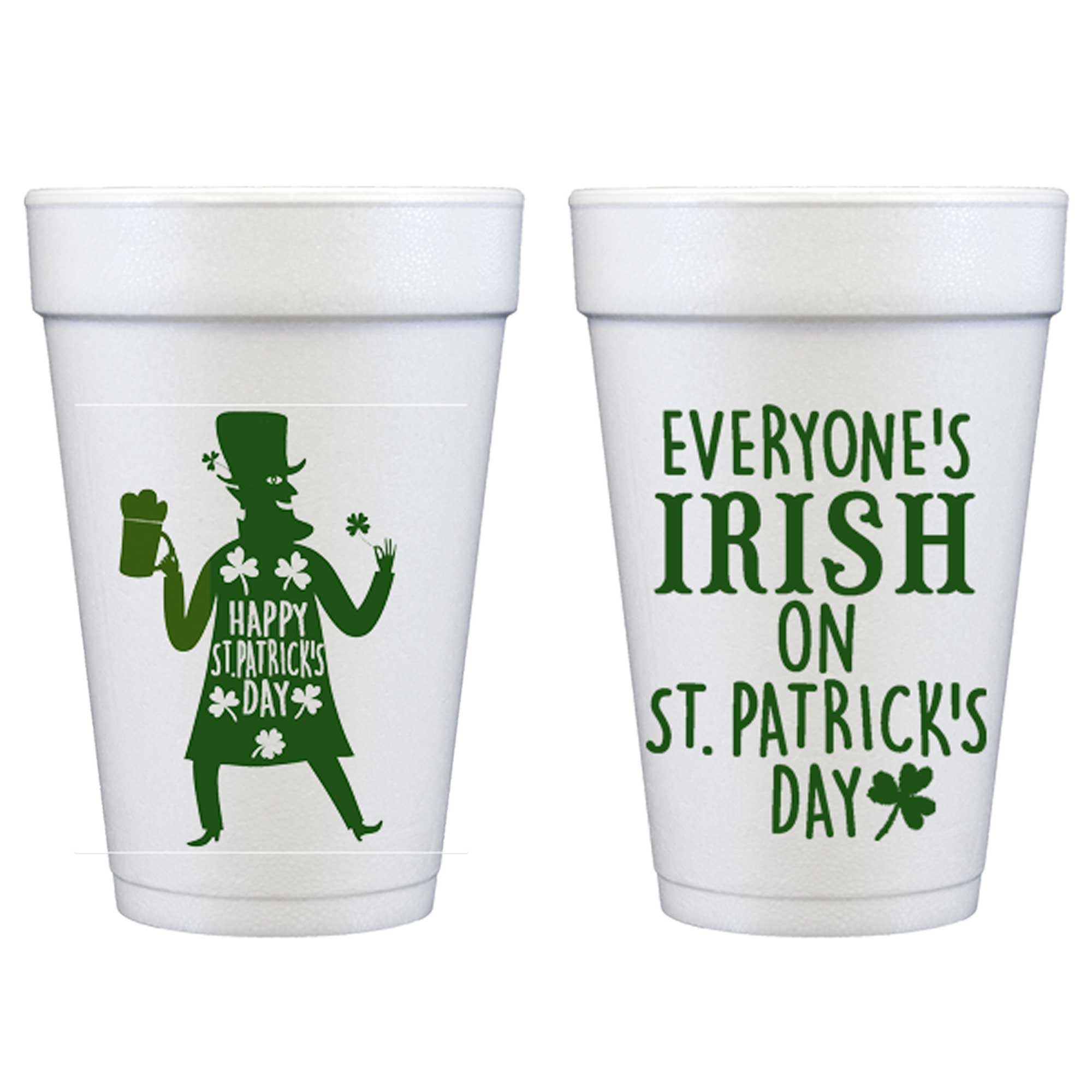 Design Your Own St. Patrick's Day Styrofoam Cups