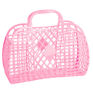 Retro Basket Jelly Large Bag - Bubblegum Pink
