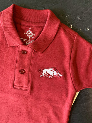 Arkansas Kids Polo Shirt - Red