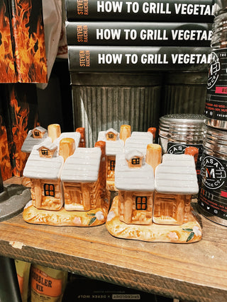Log Cabin Salt + Pepper Shakers