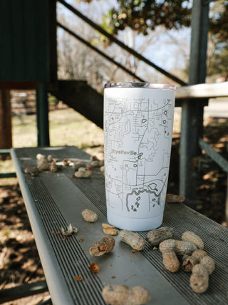 Fayetteville, AR Map Insulated Tumbler- White