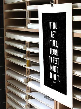 Old Try: Learn To Rest Print - 13x20