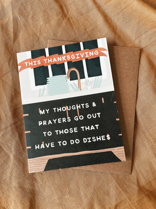 Thoughts & Prayers Thanksgiving Card