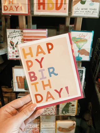 Birthday Block Letters Card