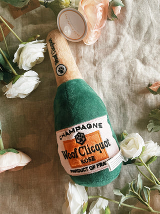 Woof Clicquot Rose' Champagne Bottle - Large