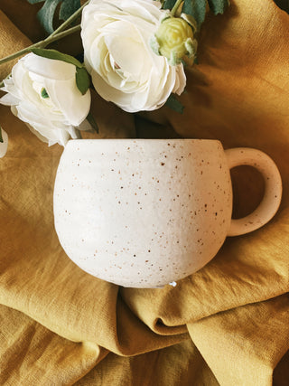 White Speckled Stoneware Mug